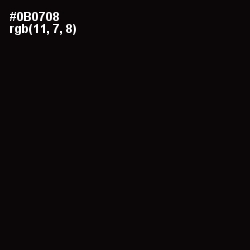 #0B0708 - Cod Gray Color Image
