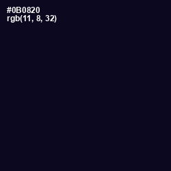 #0B0820 - Black Pearl Color Image