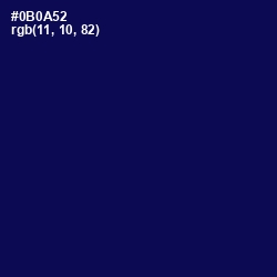 #0B0A52 - Gulf Blue Color Image