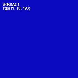 #0B0AC1 - Dark Blue Color Image