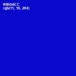 #0B0ACC - Dark Blue Color Image