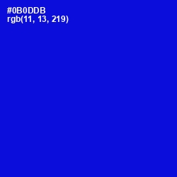 #0B0DDB - Dark Blue Color Image