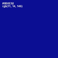 #0B0E92 - Ultramarine Color Image