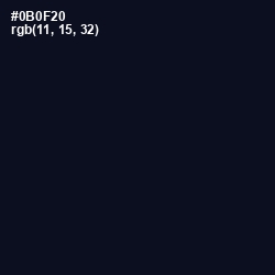 #0B0F20 - Black Pearl Color Image