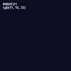 #0B0F21 - Black Pearl Color Image