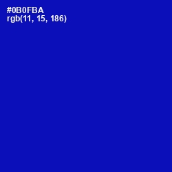 #0B0FBA - International Klein Blue Color Image