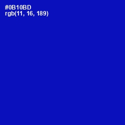 #0B10BD - International Klein Blue Color Image