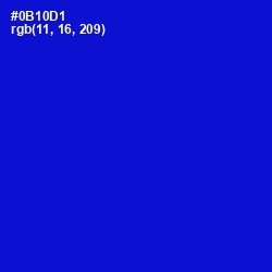 #0B10D1 - Dark Blue Color Image