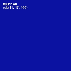 #0B11A0 - Ultramarine Color Image
