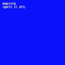 #0B11FB - Blue Color Image