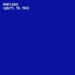 #0B12A0 - Ultramarine Color Image