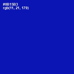 #0B15B3 - International Klein Blue Color Image