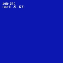 #0B17B0 - International Klein Blue Color Image