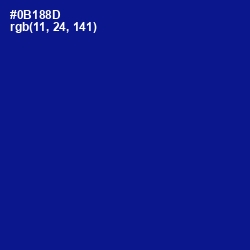 #0B188D - Ultramarine Color Image