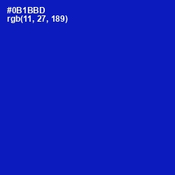 #0B1BBD - International Klein Blue Color Image