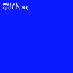 #0B1BFE - Blue Color Image