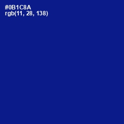 #0B1C8A - Ultramarine Color Image