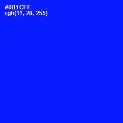 #0B1CFF - Blue Color Image