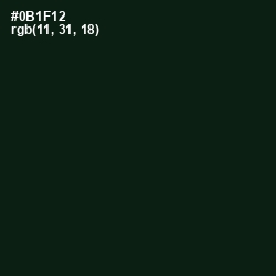 #0B1F12 - Racing Green Color Image