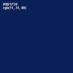 #0B1F59 - Gulf Blue Color Image