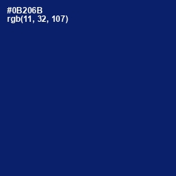 #0B206B - Deep Sapphire Color Image