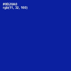 #0B20A0 - International Klein Blue Color Image