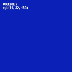 #0B20B7 - International Klein Blue Color Image