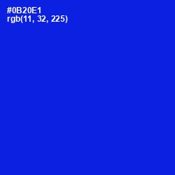 #0B20E1 - Dark Blue Color Image