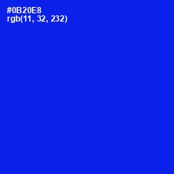 #0B20E8 - Blue Color Image