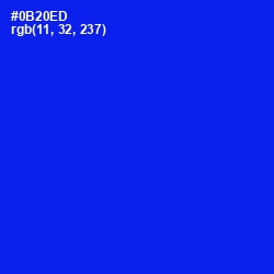 #0B20ED - Blue Color Image