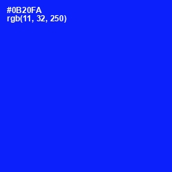 #0B20FA - Blue Color Image