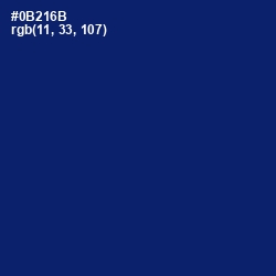 #0B216B - Deep Sapphire Color Image