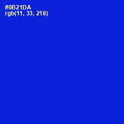 #0B21DA - Dark Blue Color Image