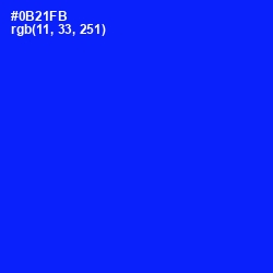 #0B21FB - Blue Color Image