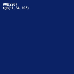 #0B2267 - Deep Sapphire Color Image