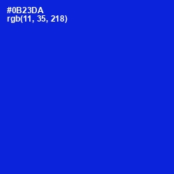 #0B23DA - Dark Blue Color Image