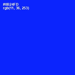 #0B24FD - Blue Color Image