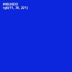 #0B26DD - Dark Blue Color Image