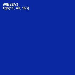 #0B28A3 - International Klein Blue Color Image