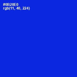 #0B28E0 - Dark Blue Color Image