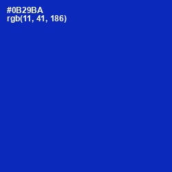 #0B29BA - International Klein Blue Color Image