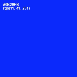 #0B29FB - Blue Color Image