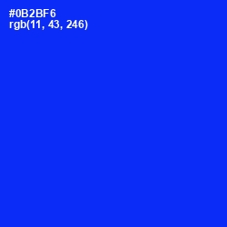 #0B2BF6 - Blue Color Image