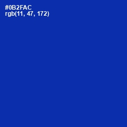 #0B2FAC - International Klein Blue Color Image