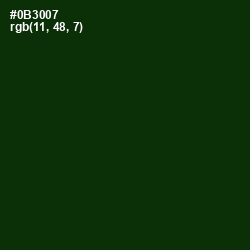 #0B3007 - Deep Forest Green Color Image