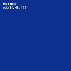 #0B308F - Smalt Color Image