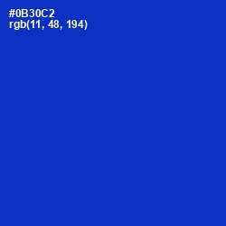 #0B30C2 - Dark Blue Color Image