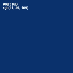 #0B316D - Midnight Blue Color Image