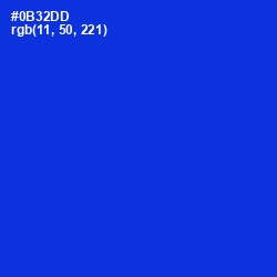 #0B32DD - Dark Blue Color Image