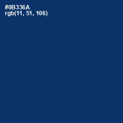 #0B336A - Midnight Blue Color Image